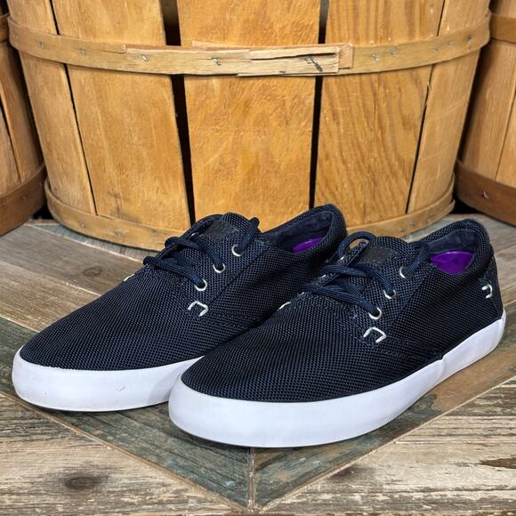 Sperry Bodie Navy Knit Textile Washable Comfort Sneakers Boys Size 3 - Picture 3 of 11